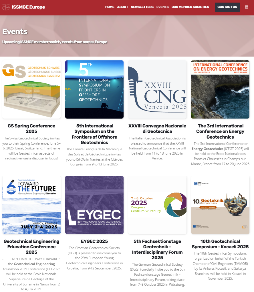 ISSAGE Europe website homepage screenshot.