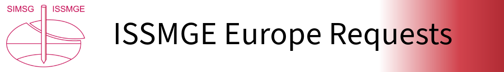 Logo with ISSMGE Europe Requests text.